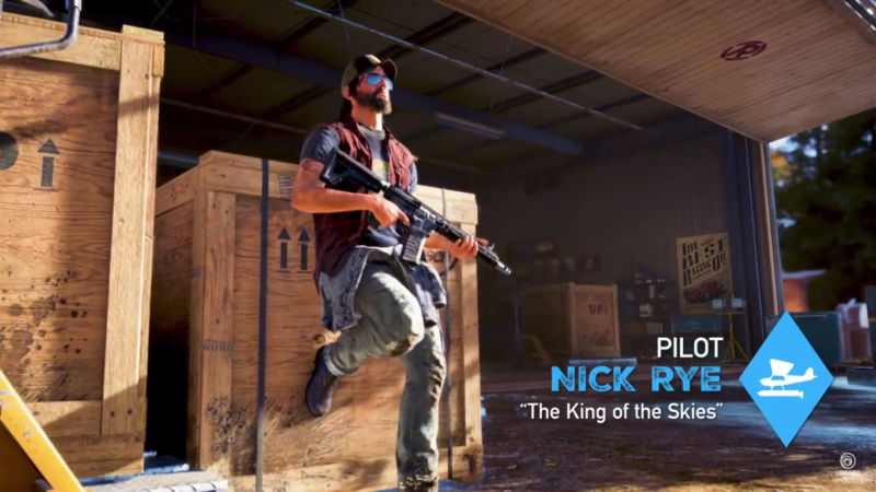 Far Cry 5 Nick Rye, surnommé le roi des cieux