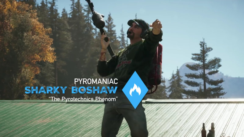 Far Cry 5 Sharky Boshaw le pyromane