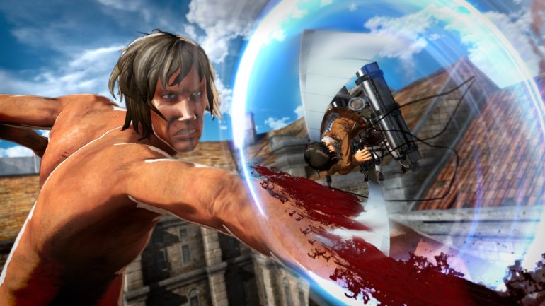 Attack on Titan 2 combat contre un titan