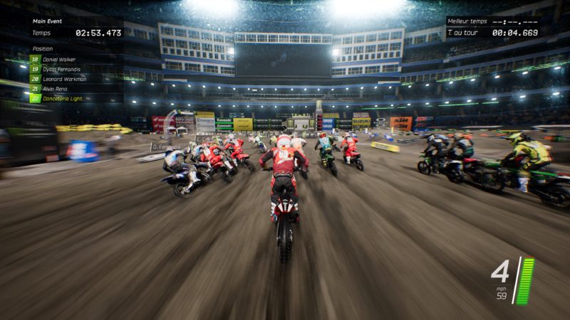 Test Monster Energy Supercross - Premier virage