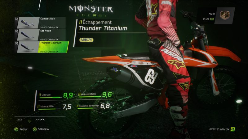 Test Monster Energy Supercross - Customisation