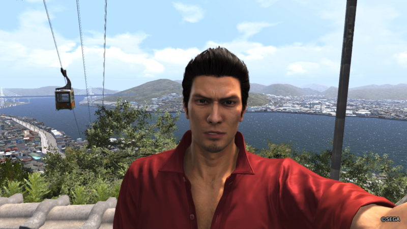 Yakuza 6: The Song of Life selfie à Onomichi