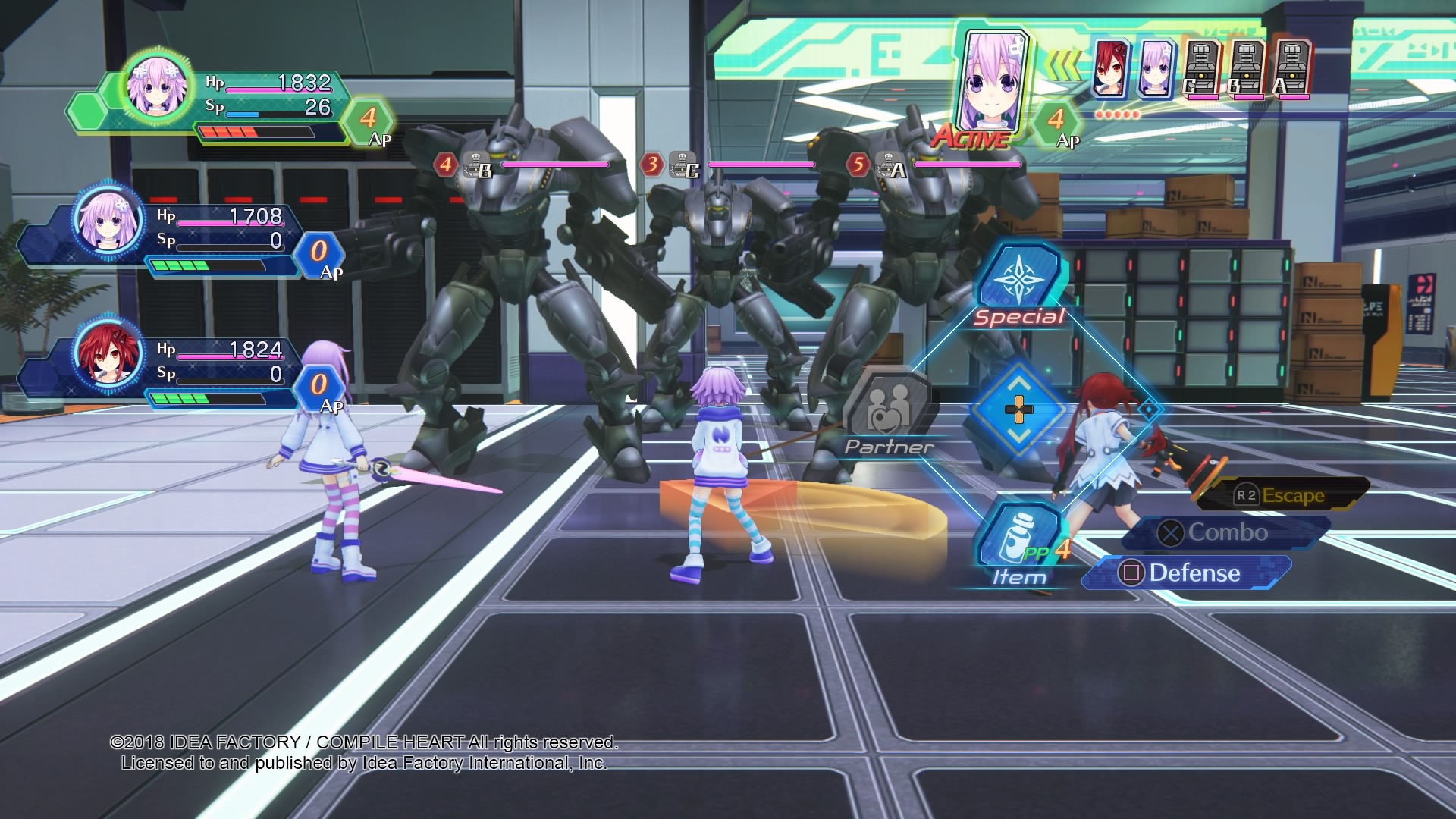 Megadimension Neptunia VIIR combat