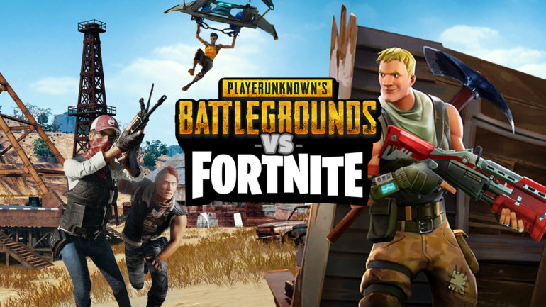 PUBG vs Fortnite affiche promotionnelle