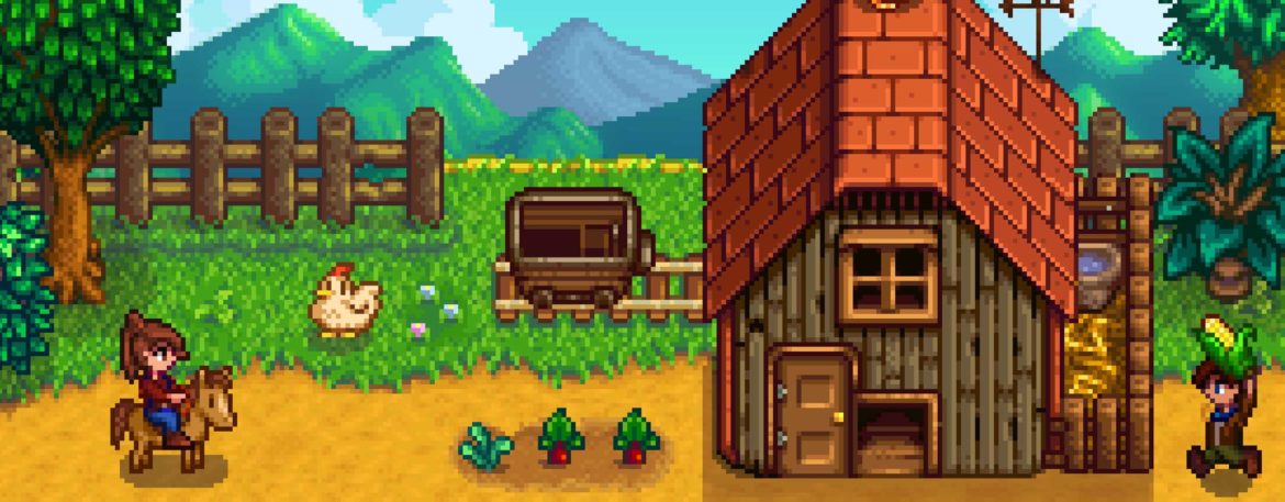 Stardew Valley - poulette et fermiers