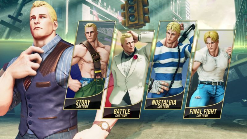 Street Fighter V: Arcade Edition costumes alternatifs de Cody