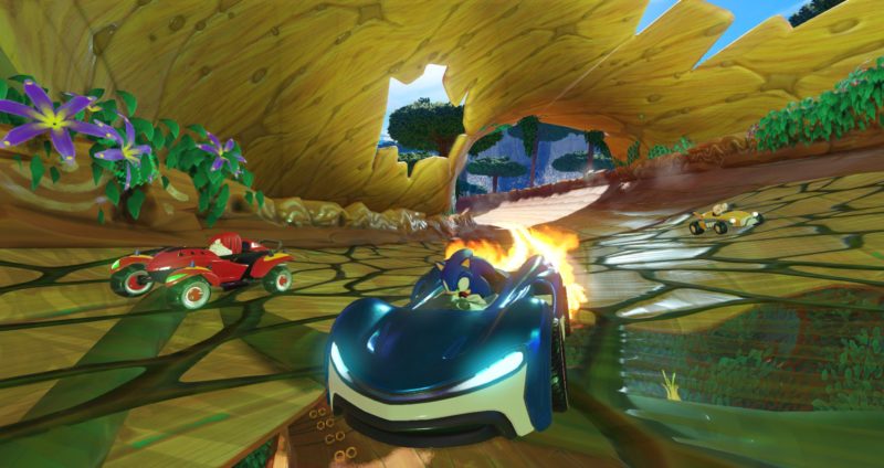 Team Sonic Racing Sonic et Knuckles en voiture