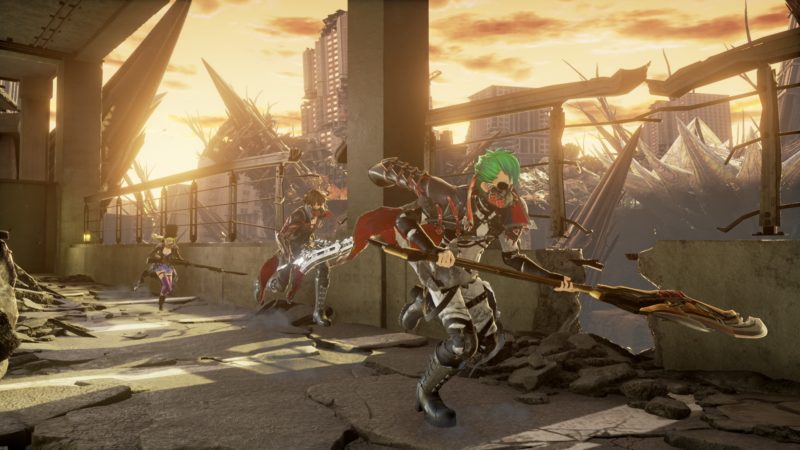 Code Vein couché de soleil coop