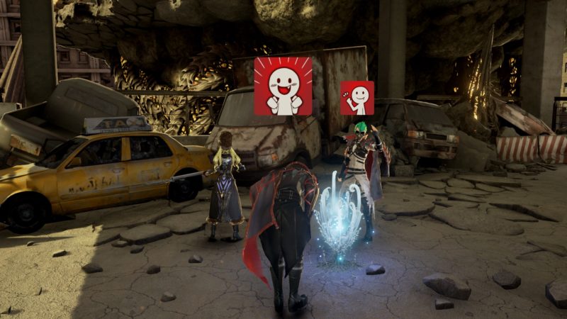 Code Vein communication emoticone coop