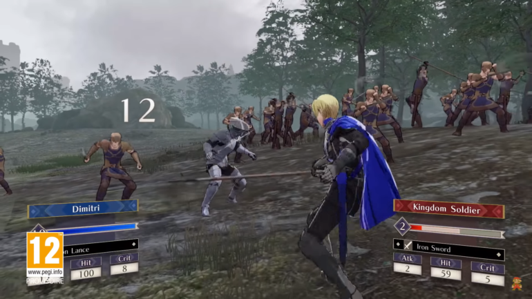 Fire Emblem: Three Houses - Ecran de combat