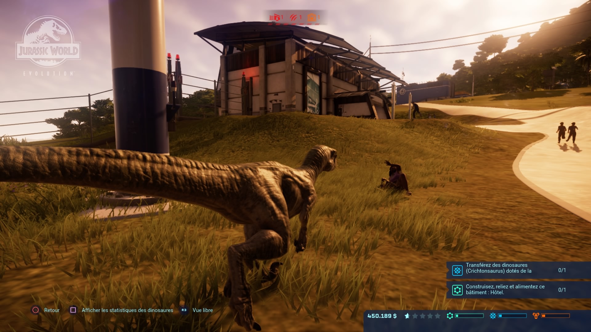 Jurassic World Evolution vélociraptor