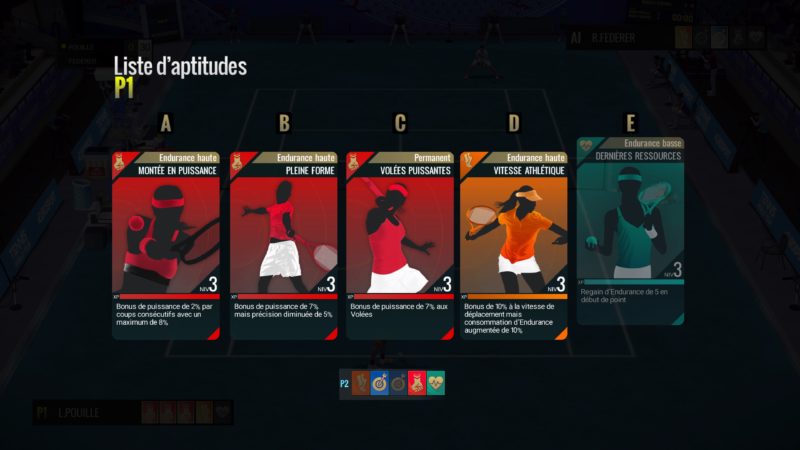 Test Tennis World Tour - Cartes de compétences