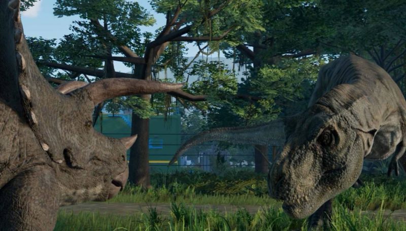 Jurassic World: Evolution Triceratops vs Tyrannosaurus Rex