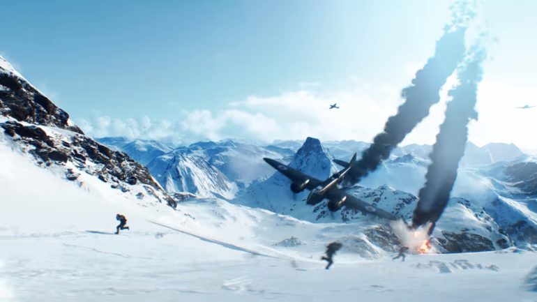 battlefield V avion qui s'écrase