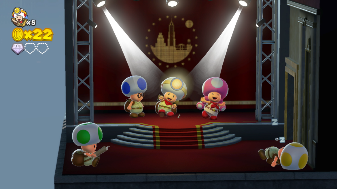 Cpatain Toad Treasure Tracker - La dance de Toad et Toadette