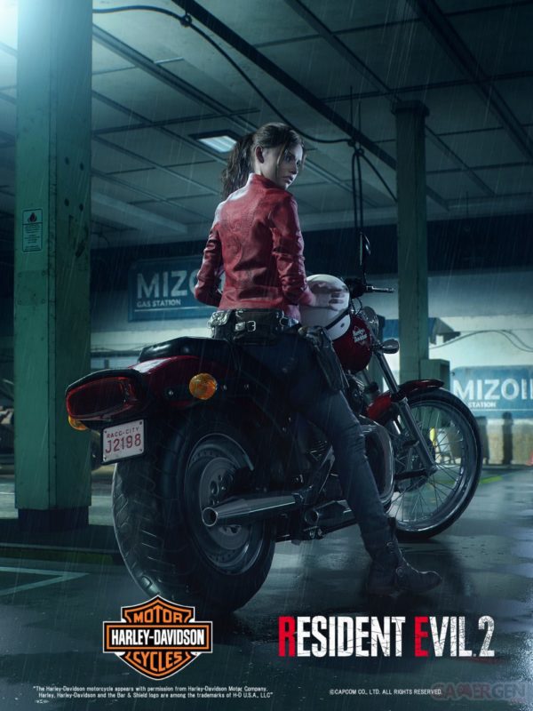 Resident Evil 2 Claire Redfield Moto Harley Davidson