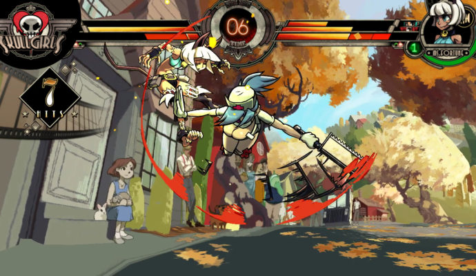 Skullgirls 2nd Encore Combat vue plongeante