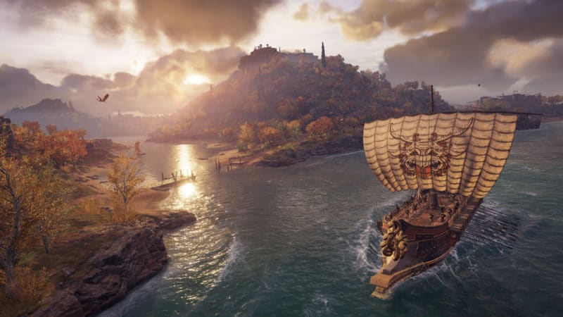 Assassin's Creed Odyssey navire mer embouchure