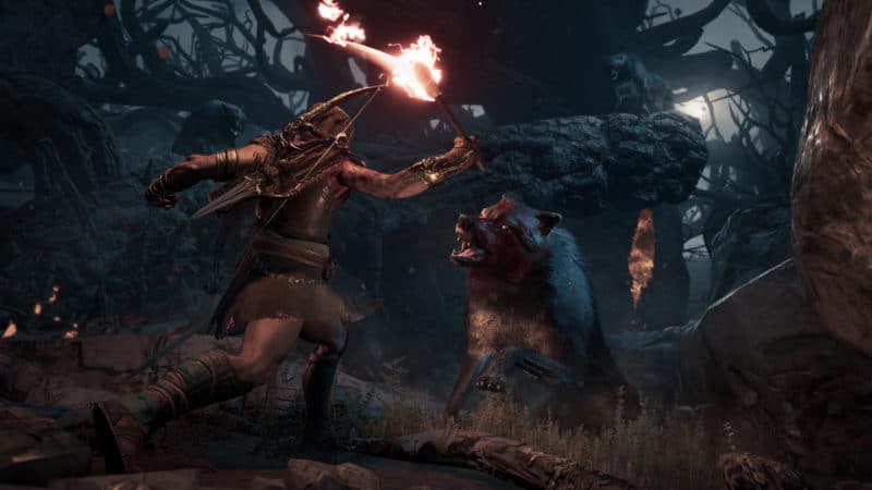 Assassin's Creed Odyssey loup garou combat nuit