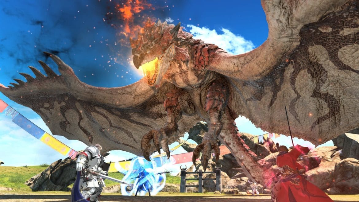 Final Fantasy XIV - combat Rathalos