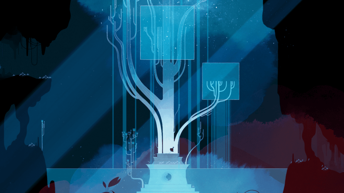 GRIS arbre bleu