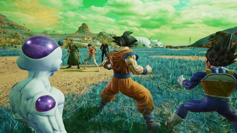 JUMP Force équipe One Piece vs équipe Dragon Ball Z