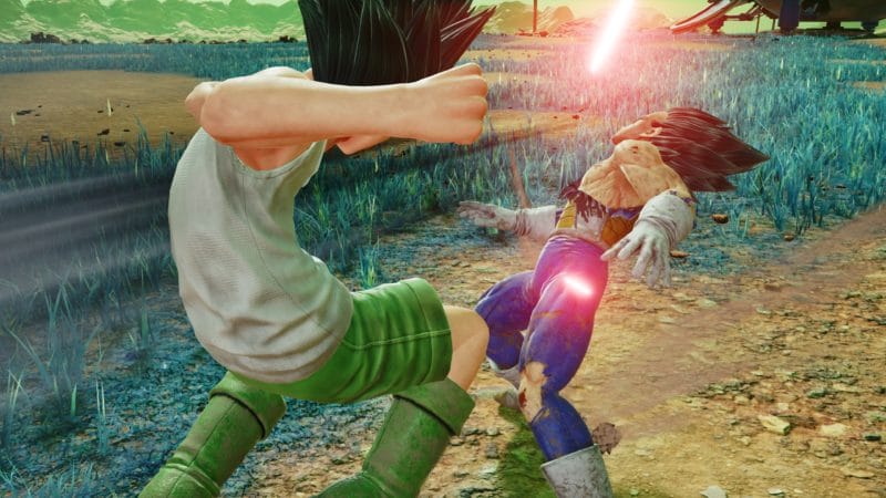 JUMP Force Vegeta vs Gon armure endommagée