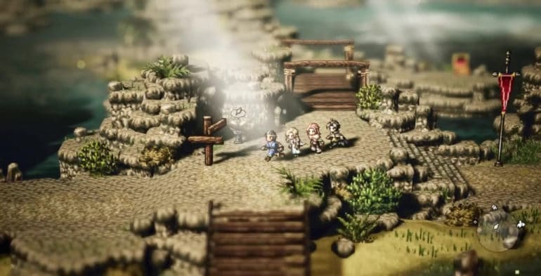 Octopath Traveler - balade bord de mer