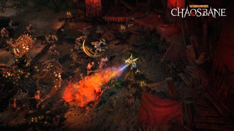 Warhammer Chaosbane magie feu caverne