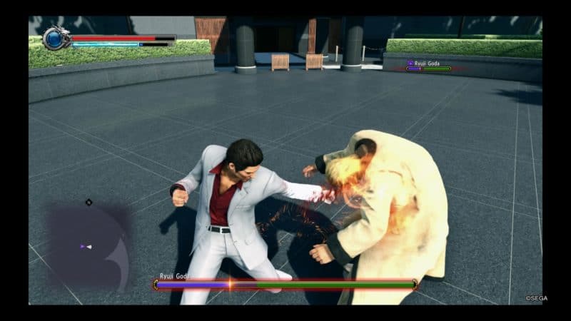 Yakuza Kiwami 2 combat entre Kiryu et Ryuji