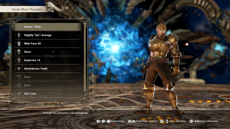 Soul Calibur VI Mode Libra of Soul Menu personnage