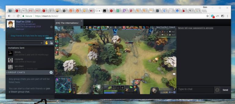 Steam.tv : streaming Dota