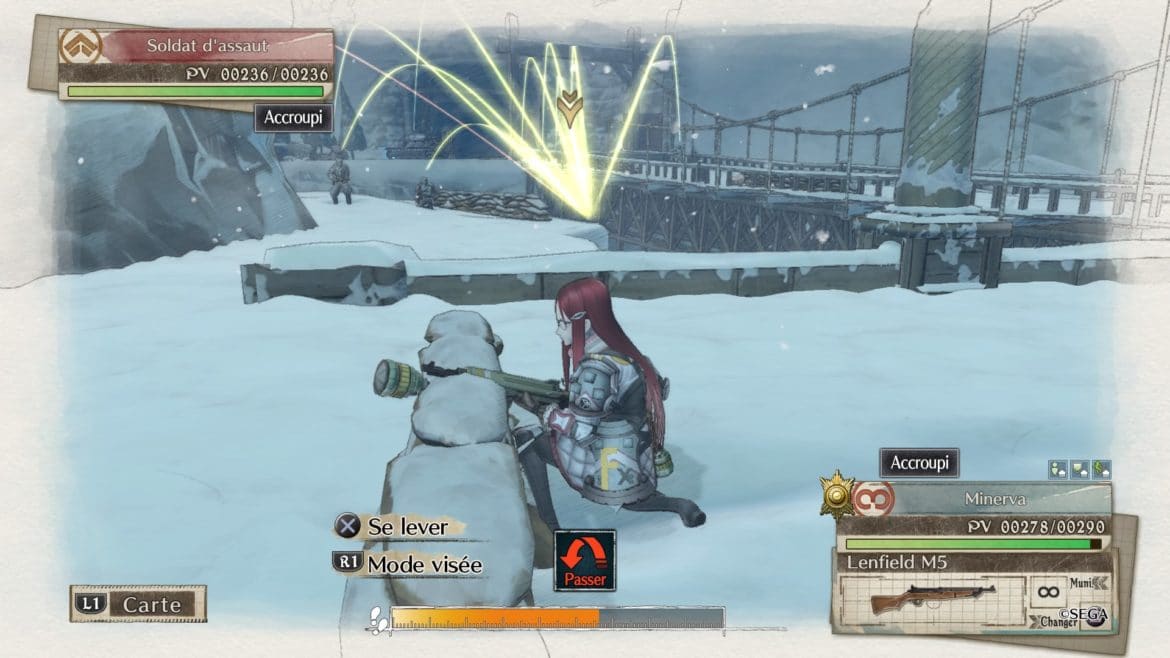 Valkyria Chronicles 4 combat sous la neige