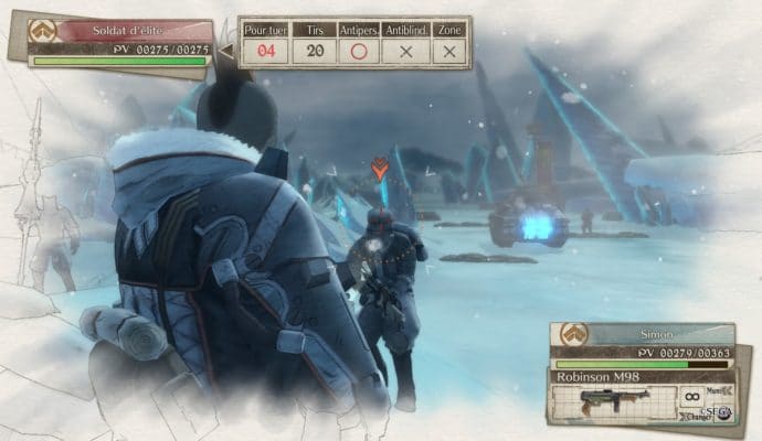 Valkyria Chronicles 4 visée points faibles