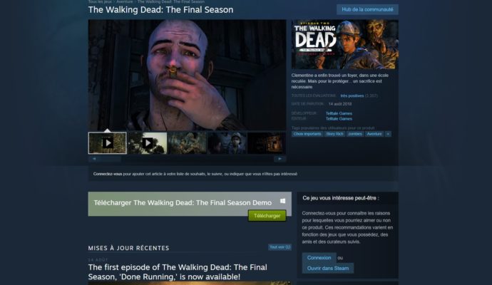 the walking dead : l'ultime saison steam