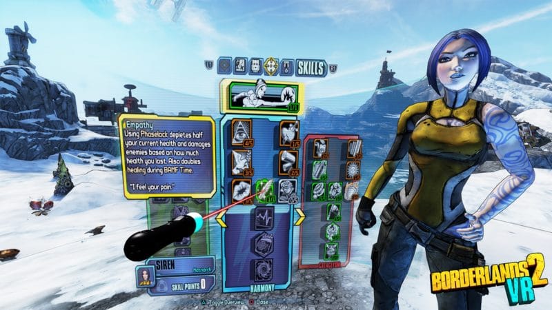 Borderlands 2 VR arbre de compétences Maya