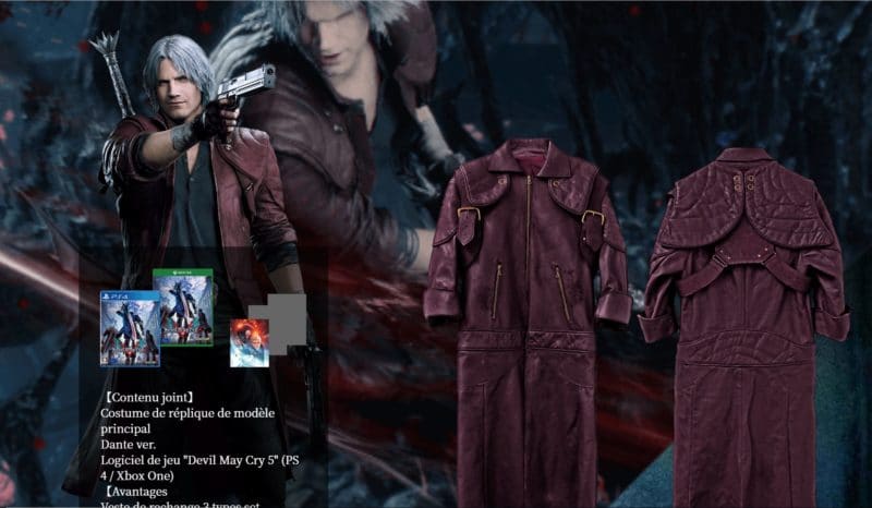 Devil May Cry 5 manteau de Dante