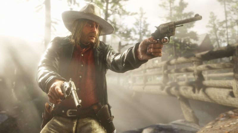 Red Dead Redemption 2 - lueur, gunfight, forêt