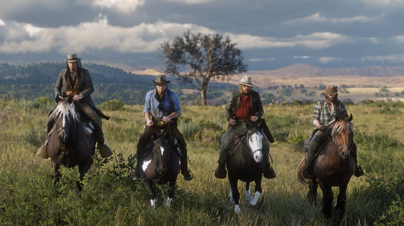 Red Dead Redemption 2 - Cavaliers, bandits, contrée, vaste