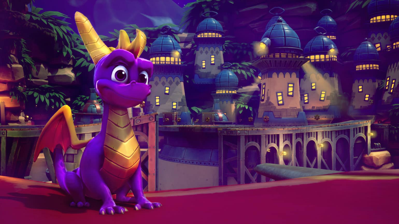 spyro: reignited trilogy dragon devant ville