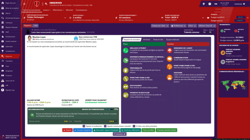 Football Manager 2019 - interface 3