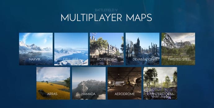 Battlefield V - Les cartes du multijoueurs