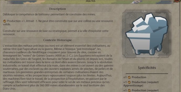 Civilization VI - le Civilopédia