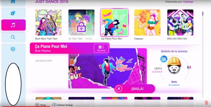 Just dance 2019 interface