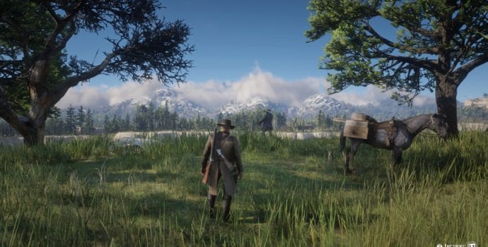 Red Dead Redemption 2 - Paysage verdure et montagne