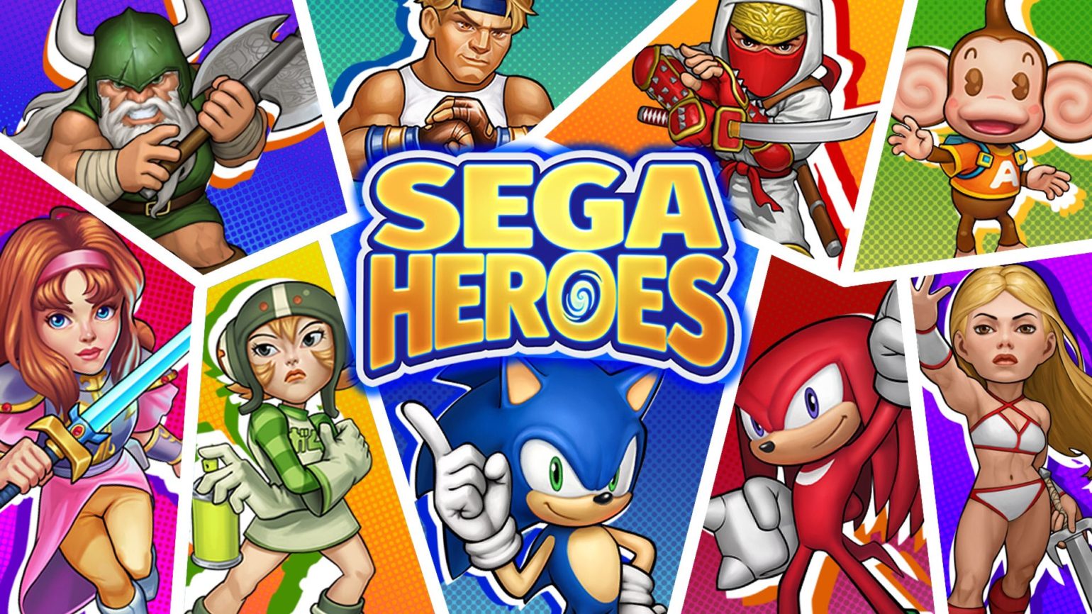 SEGA Heroes logo personnages