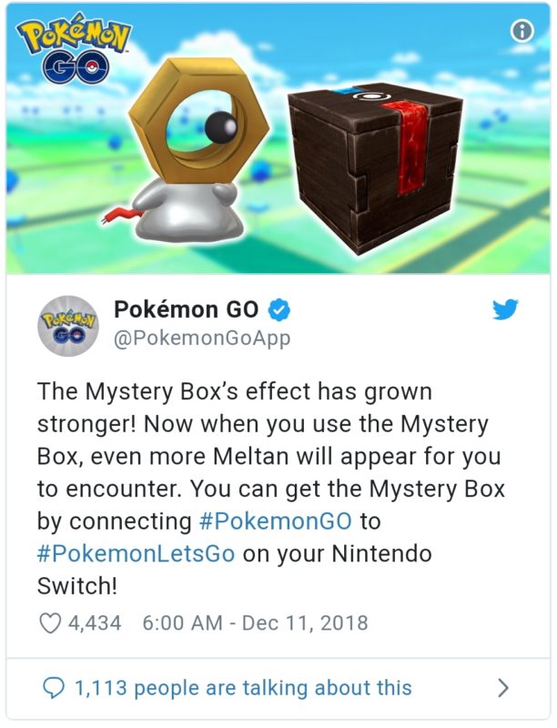 Pokémon GO - Mystery Box Tweek