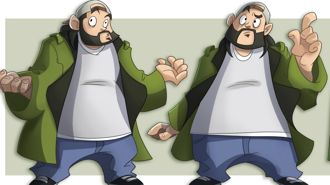 Jay & Silent Bob jeu en préparation illustration Silent Bob