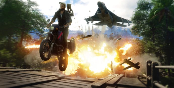 Just Cause 4 moto avion de chasse