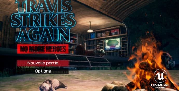 Travis Strikes Again: No More Heroes - Title Screen